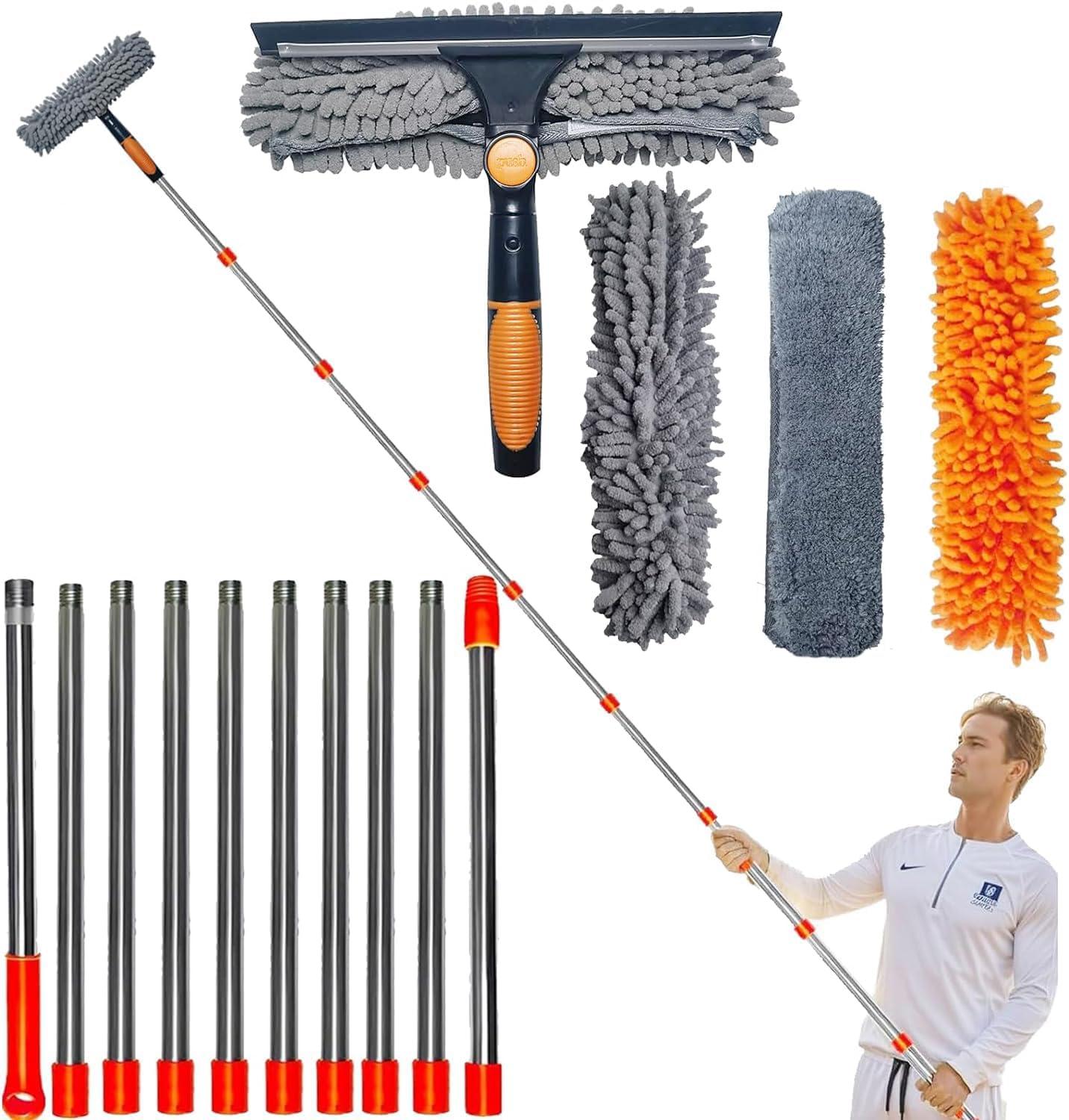 Surprising Versus 20 Ft Reach Duster... Rotatable, 3-14 Ft Pole, Window Cleaning Kit Compared