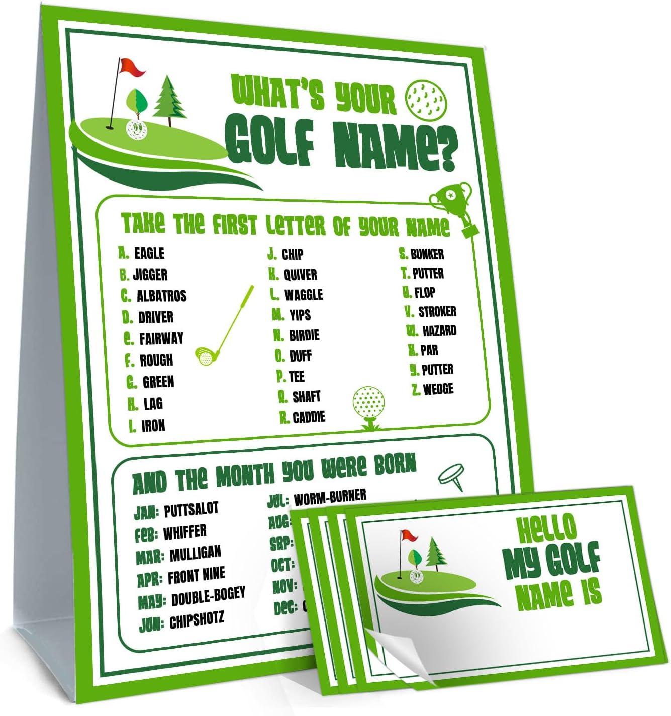 Funny Golf Name Game Showdown: 30 Stickers, 1 Sign Tested for Party Wins